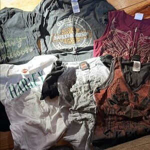 Harley-Davidson $12ea. Like New Women’s Graphic T-Shirts - Multi-Color
